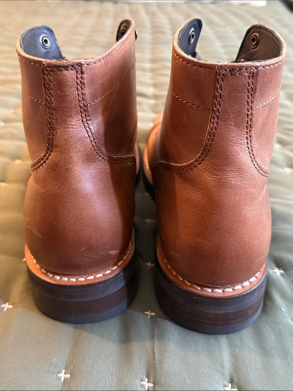 Men’s Thursday Boot Company Brown Leather Cap-Toe Lace-Up Boots